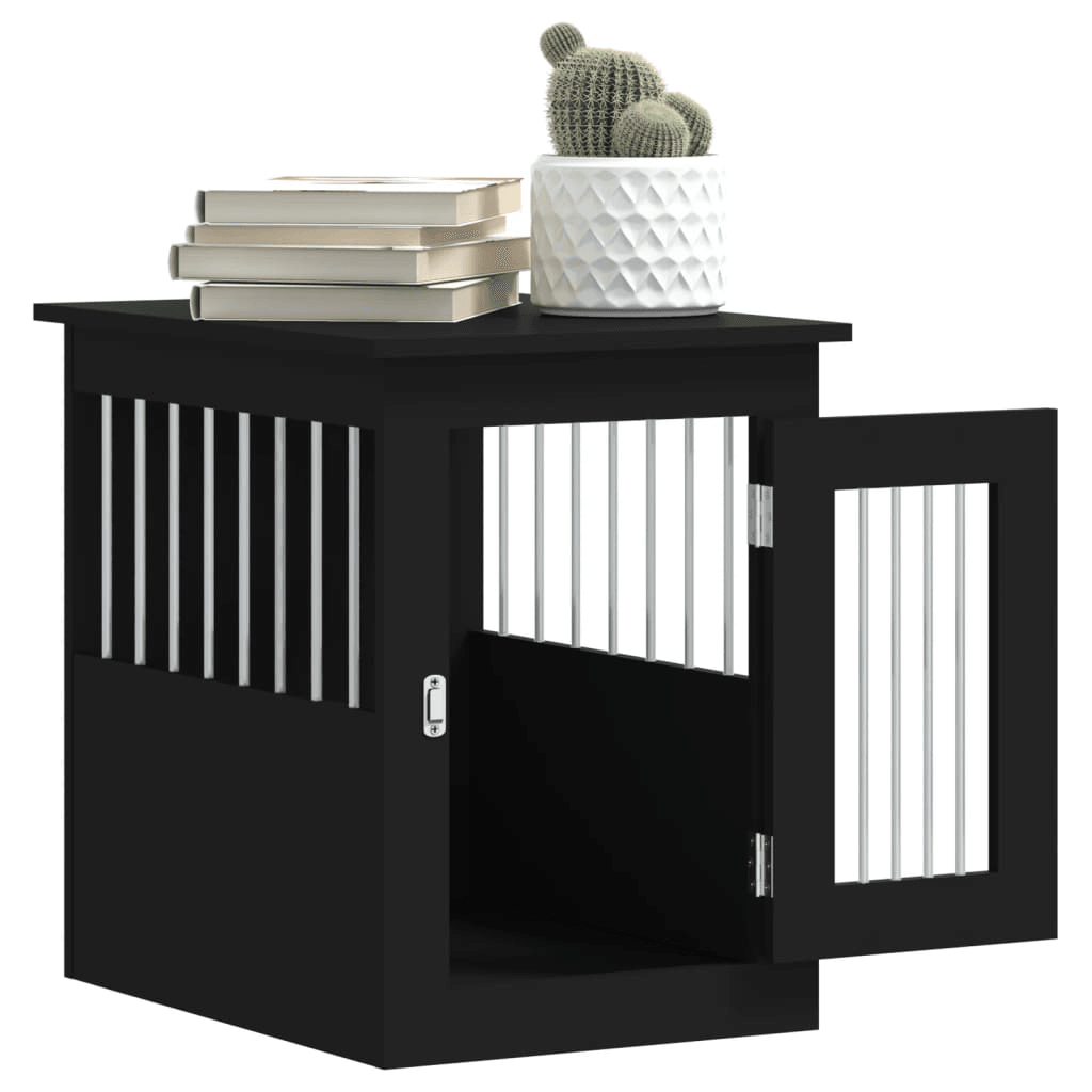 vidaXL Dog Crate Furniture Black 45x62x59 cm