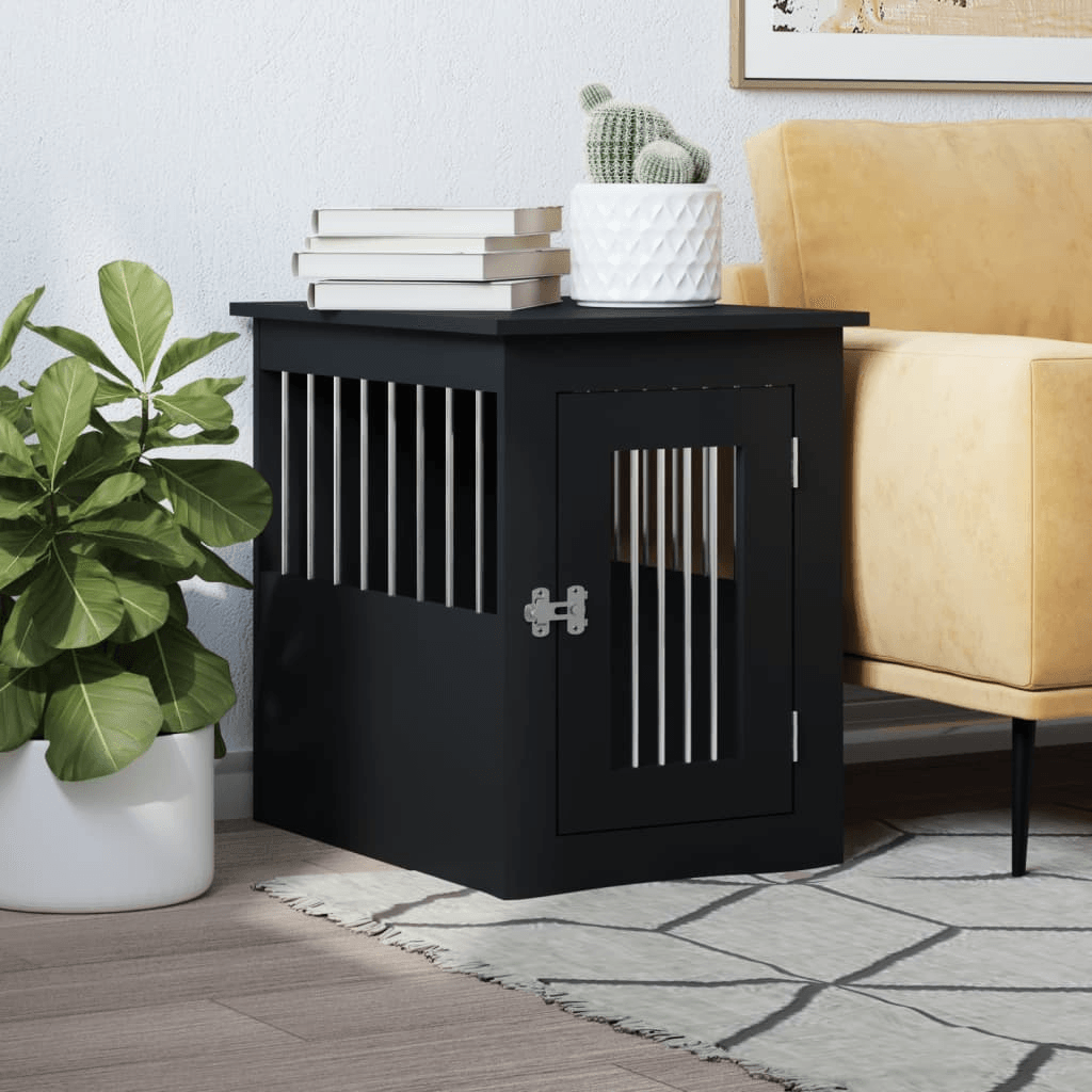 vidaXL Dog Crate Furniture Black 45x62x59 cm