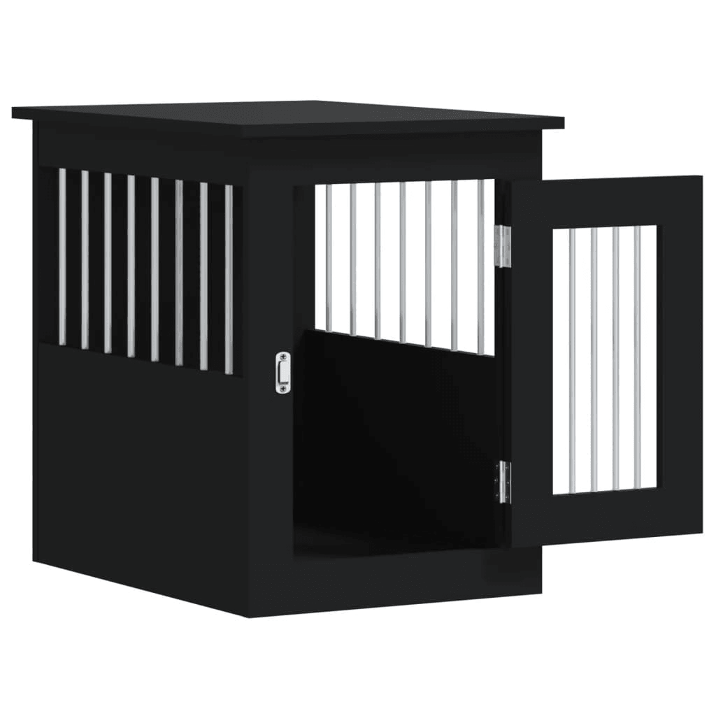 VidaXL Dog Crate Furniture | Black 45x62x59 cm - FluffePet