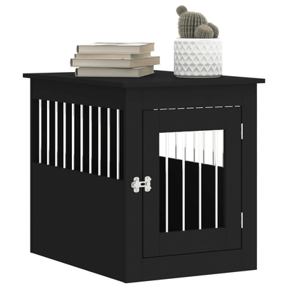 vidaXL Dog Crate Furniture Black 55x75x65 cm