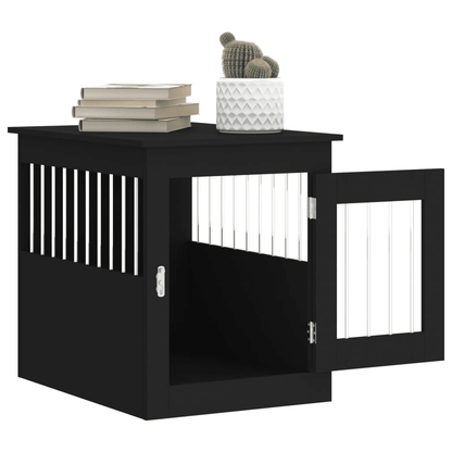 vidaXL Dog Crate Furniture Black 55x75x65 cm