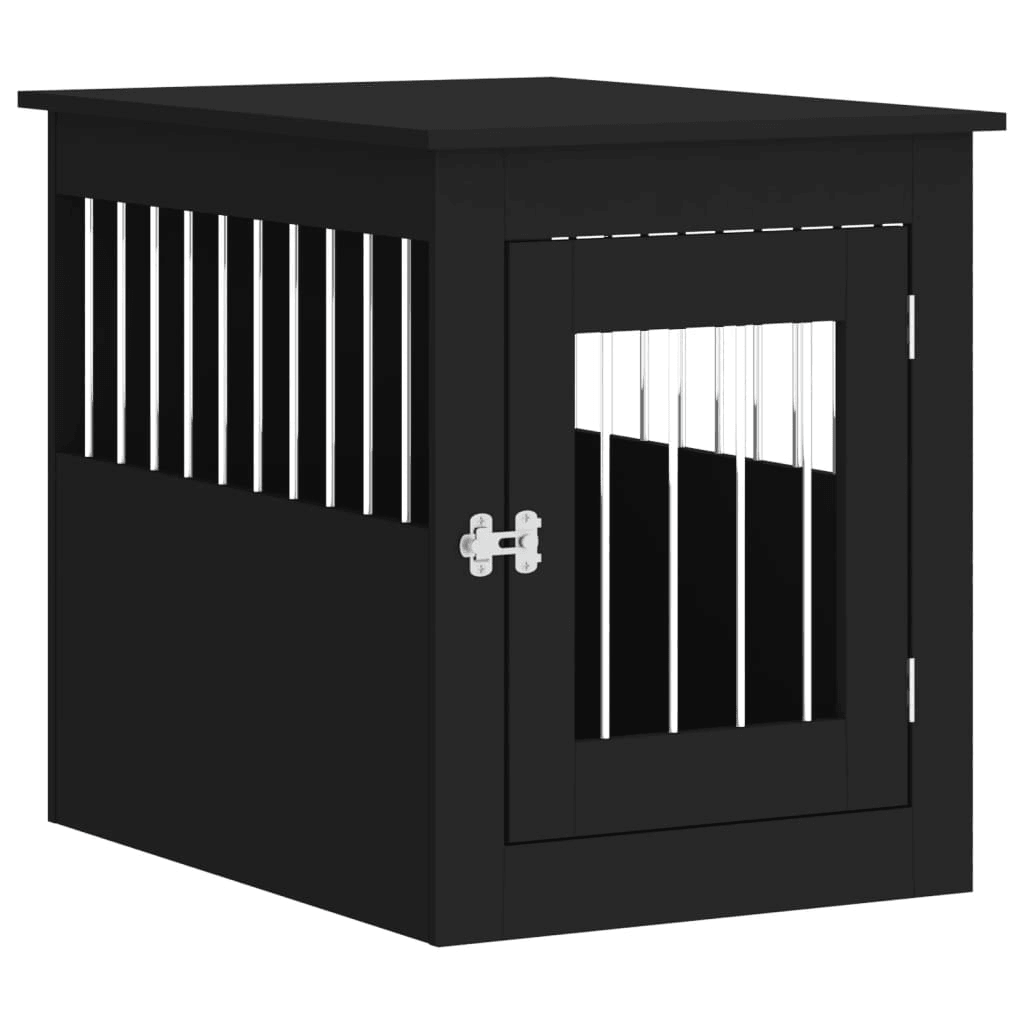 vidaXL Dog Crate Furniture Black 55x75x65 cm