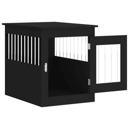 VidaXL Dog Crate Furniture | Black 55x75x65 cm - FluffePet