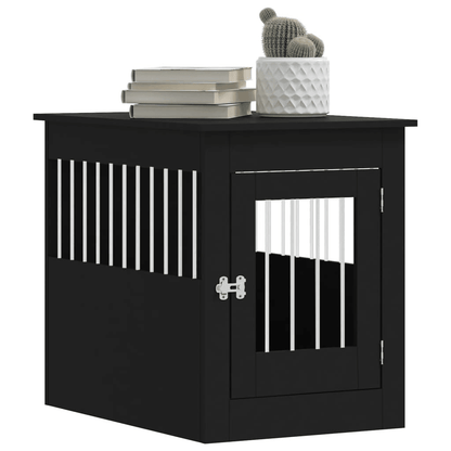 vidaXL Dog Crate Furniture Black 55x80x68 cm