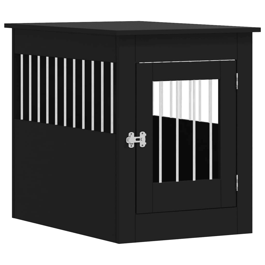 vidaXL Dog Crate Furniture Black 55x80x68 cm