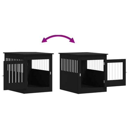 VidaXL Dog Crate Furniture | Black 64.5x80x71 cm - FluffePet