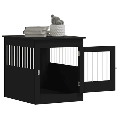 vidaXL Dog Crate Furniture Black 64.5x80x71 cm