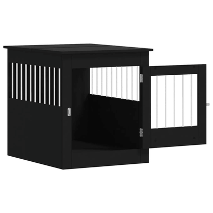 VidaXL Dog Crate Furniture | Black 64.5x80x71 cm - FluffePet