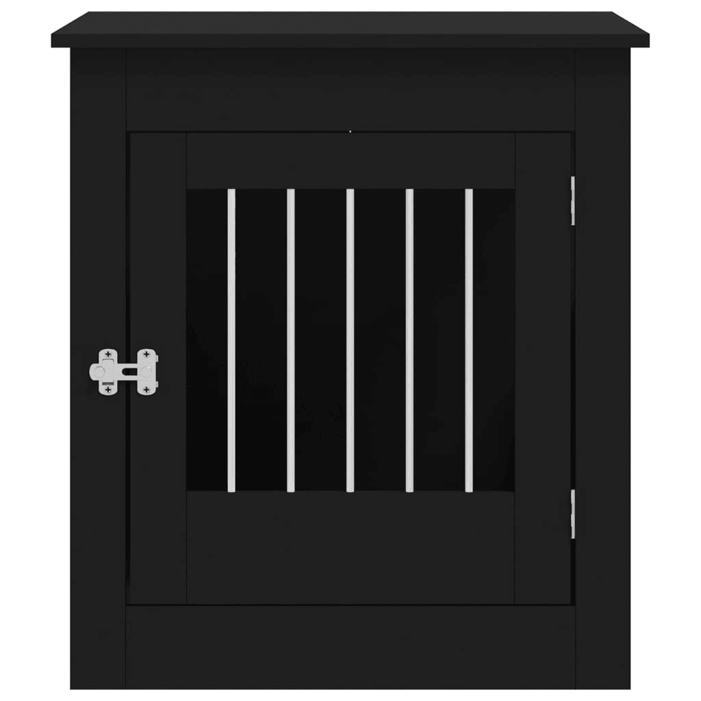 VidaXL Dog Crate Furniture | Black 64.5x80x71 cm - FluffePet