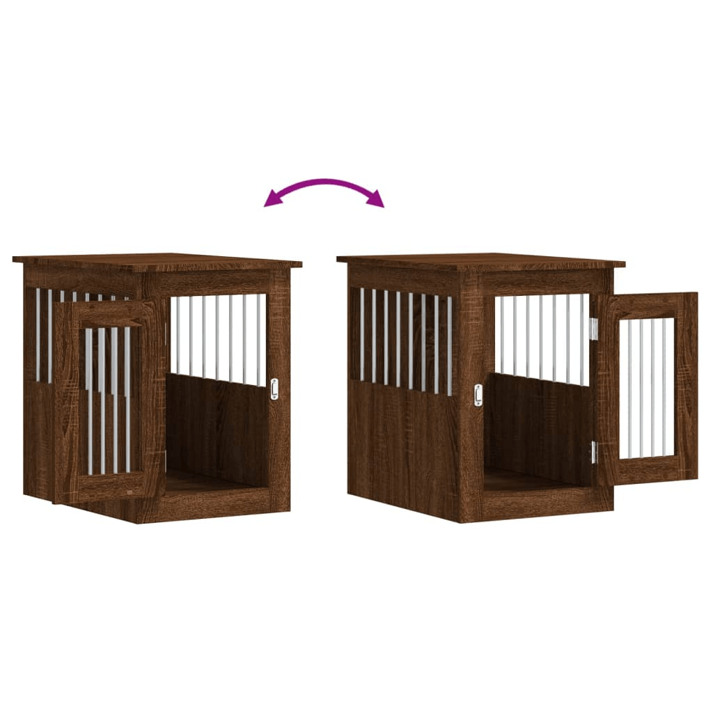 VidaXL Dog Crate Furniture | Brown Oak 45x62x59 cm - FluffePet