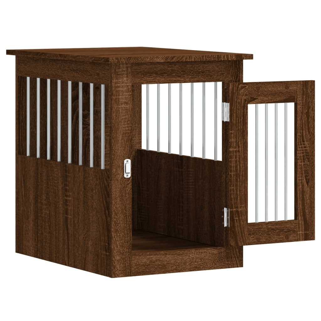 VidaXL Dog Crate Furniture | Brown Oak 45x62x59 cm - FluffePet