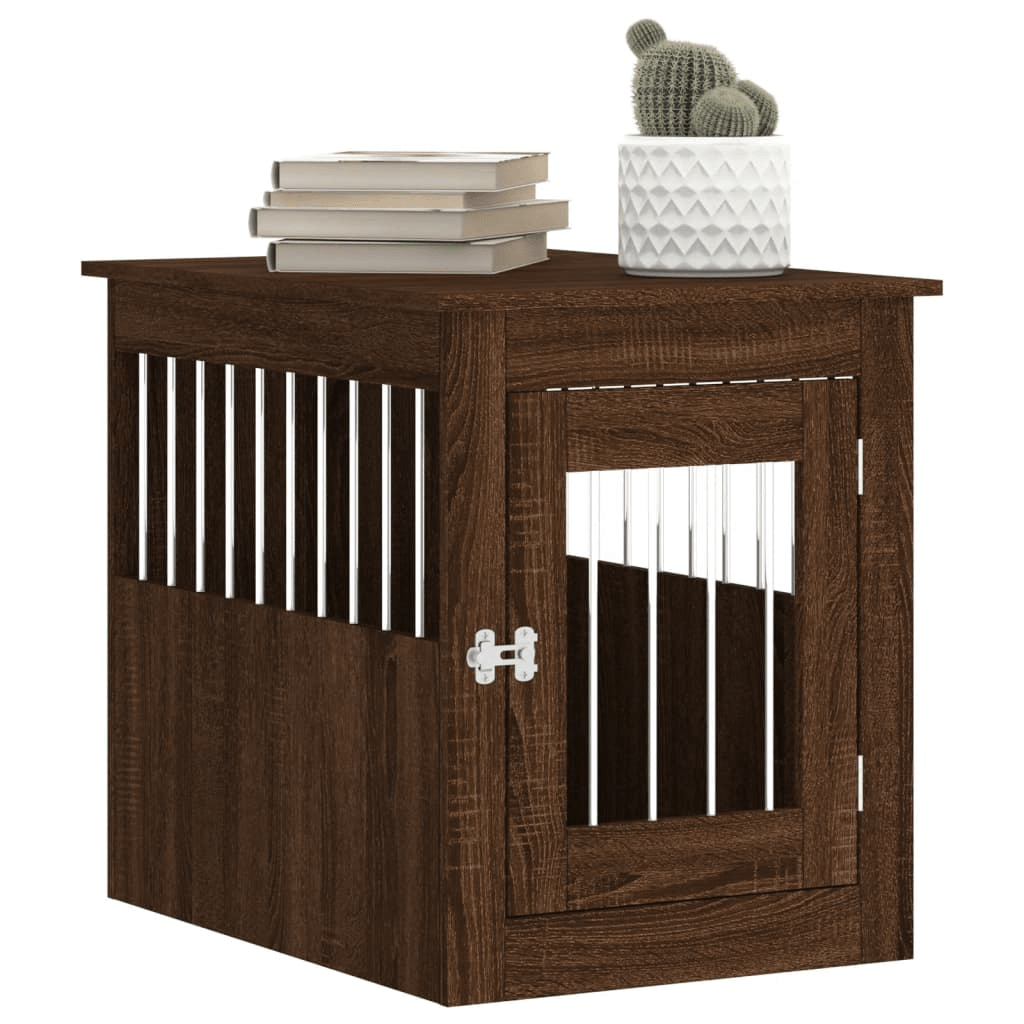 vidaXL Dog Crate Furniture Brown Oak 55x75x65 cm