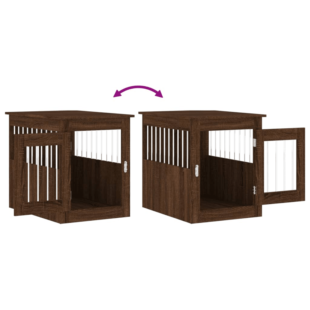 VidaXL Dog Crate Furniture | Brown Oak 55x75x65 cm - FluffePet