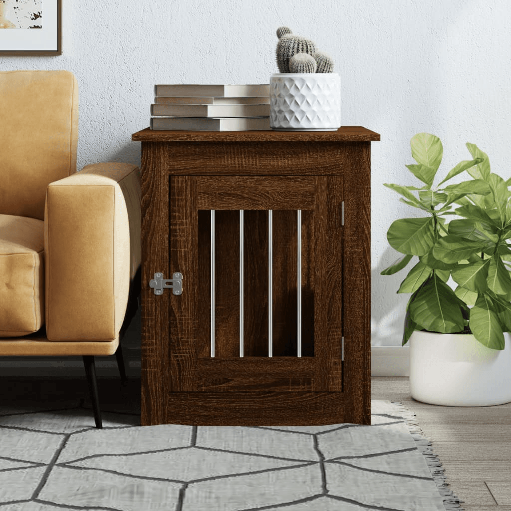 vidaXL Dog Crate Furniture Brown Oak 55x75x65 cm