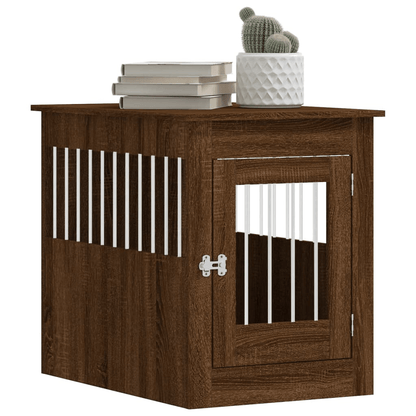 vidaXL Dog Crate Furniture Brown Oak 55x80x68 cm