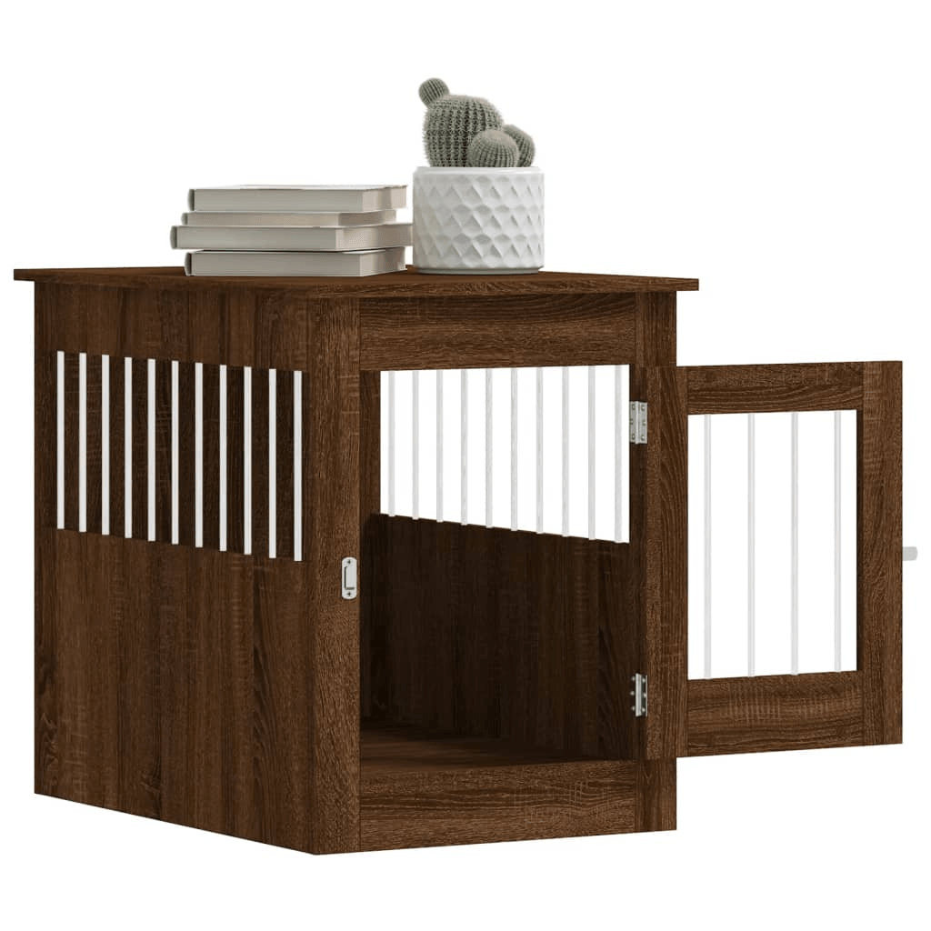 vidaXL Dog Crate Furniture Brown Oak 55x80x68 cm