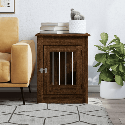 vidaXL Dog Crate Furniture Brown Oak 55x80x68 cm