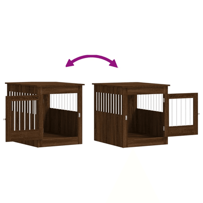 VidaXL Dog Crate Furniture | Brown Oak 64.5x80x71 cm - FluffePet