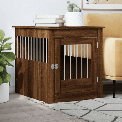 vidaXL Dog Crate Furniture Brown Oak 64.5x80x71 cm