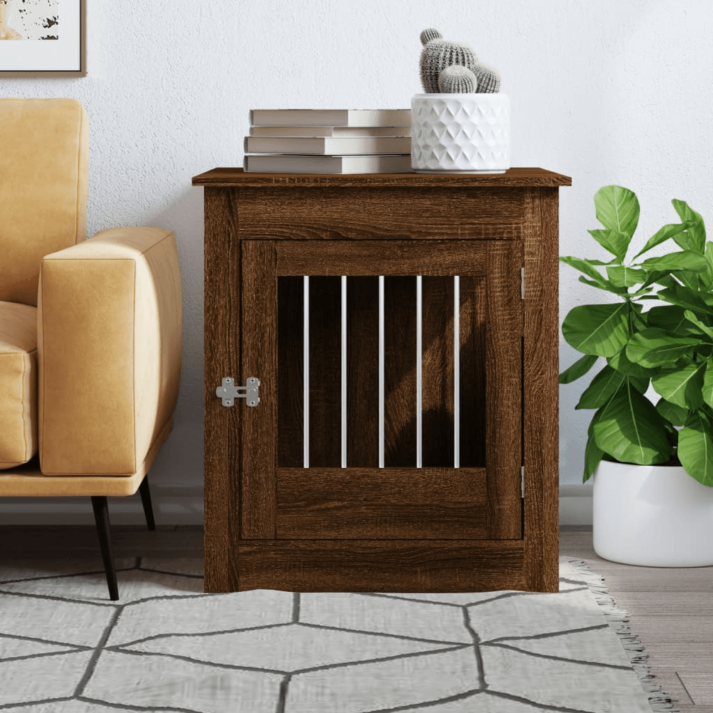 vidaXL Dog Crate Furniture Brown Oak 64.5x80x71 cm