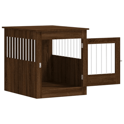 vidaXL Dog Crate Furniture Brown Oak 64.5x80x71 cm