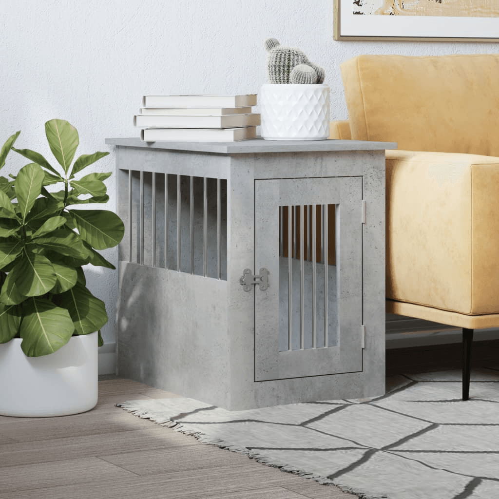 vidaXL Dog Crate Furniture Concrete Grey 45x62x59 cm