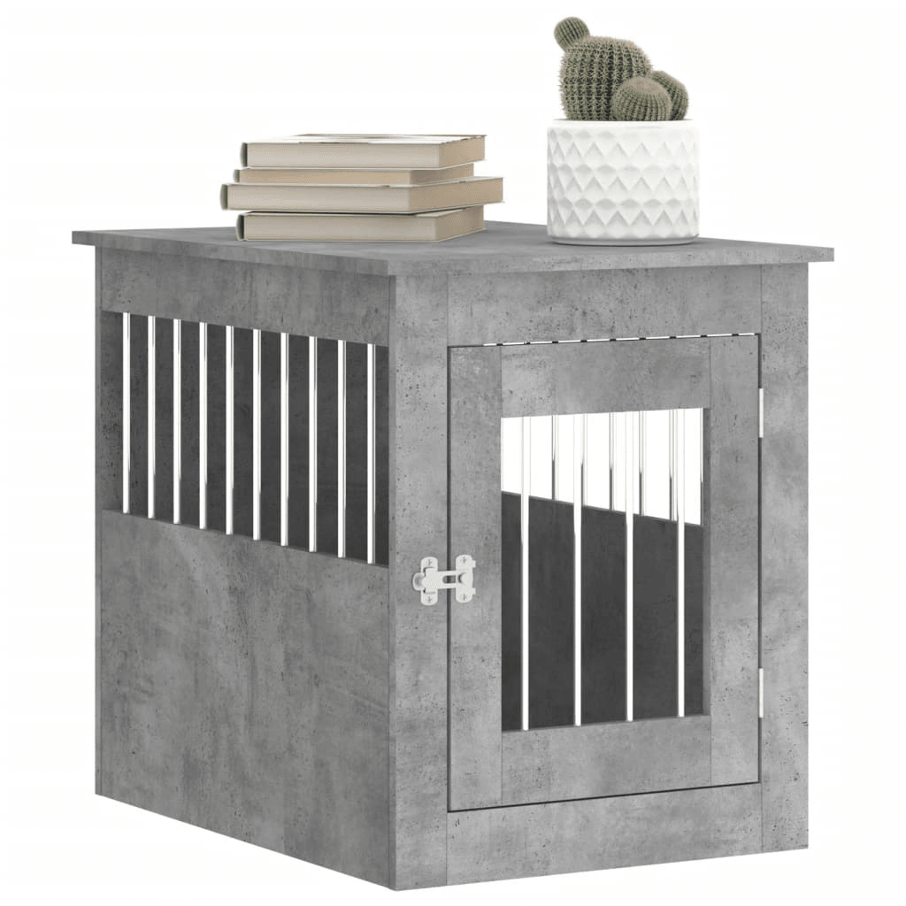 vidaXL Dog Crate Furniture Concrete Grey 55x75x65 cm