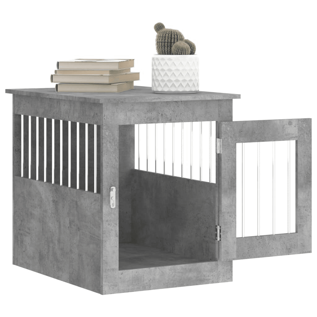 vidaXL Dog Crate Furniture Concrete Grey 55x75x65 cm