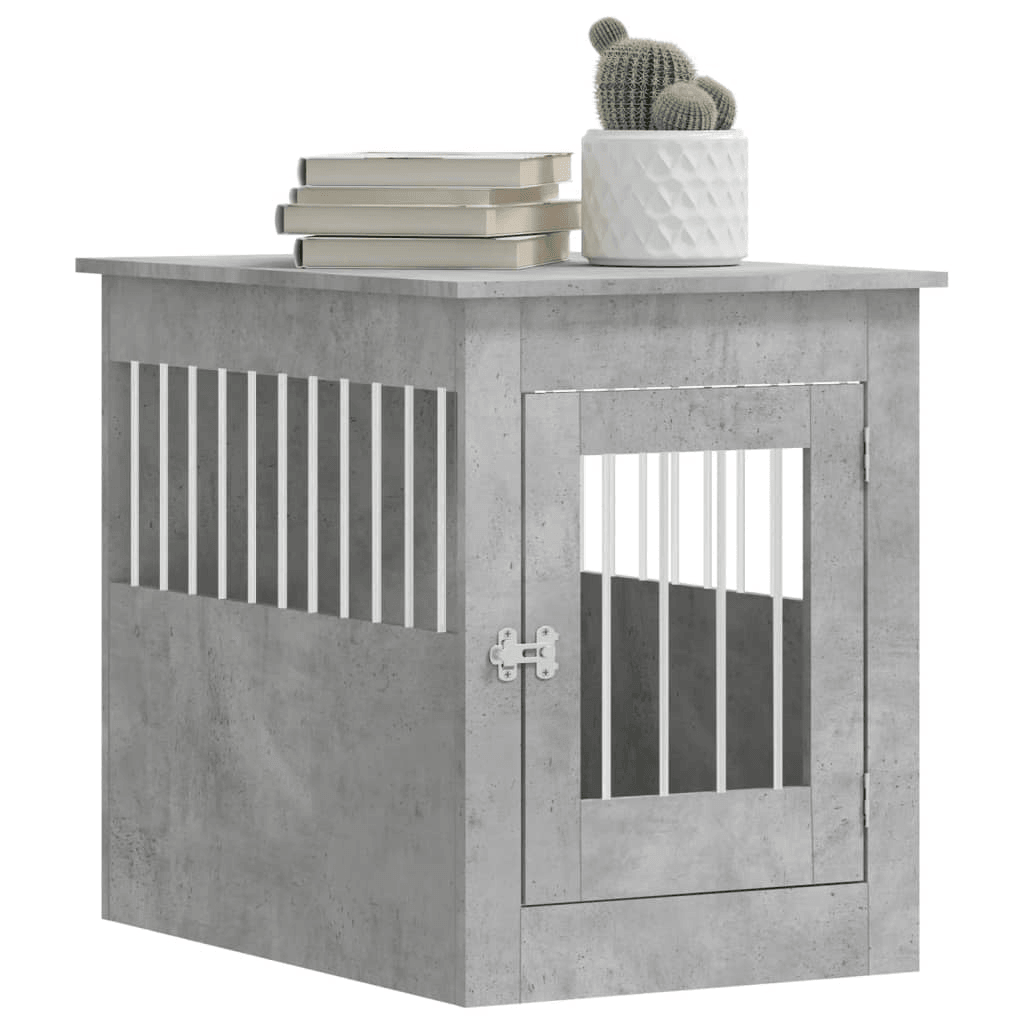 vidaXL Dog Crate Furniture Concrete Grey 55x80x68 cm 