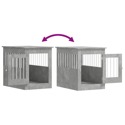 vidaXL Dog Crate Furniture Concrete Grey 55x80x68 cm 