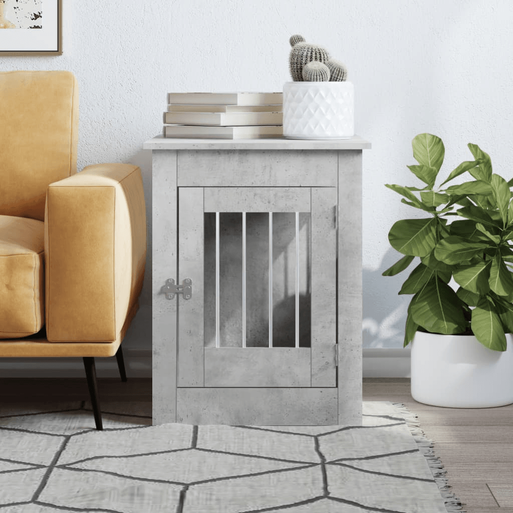 vidaXL Dog Crate Furniture Concrete Grey 55x80x68 cm 