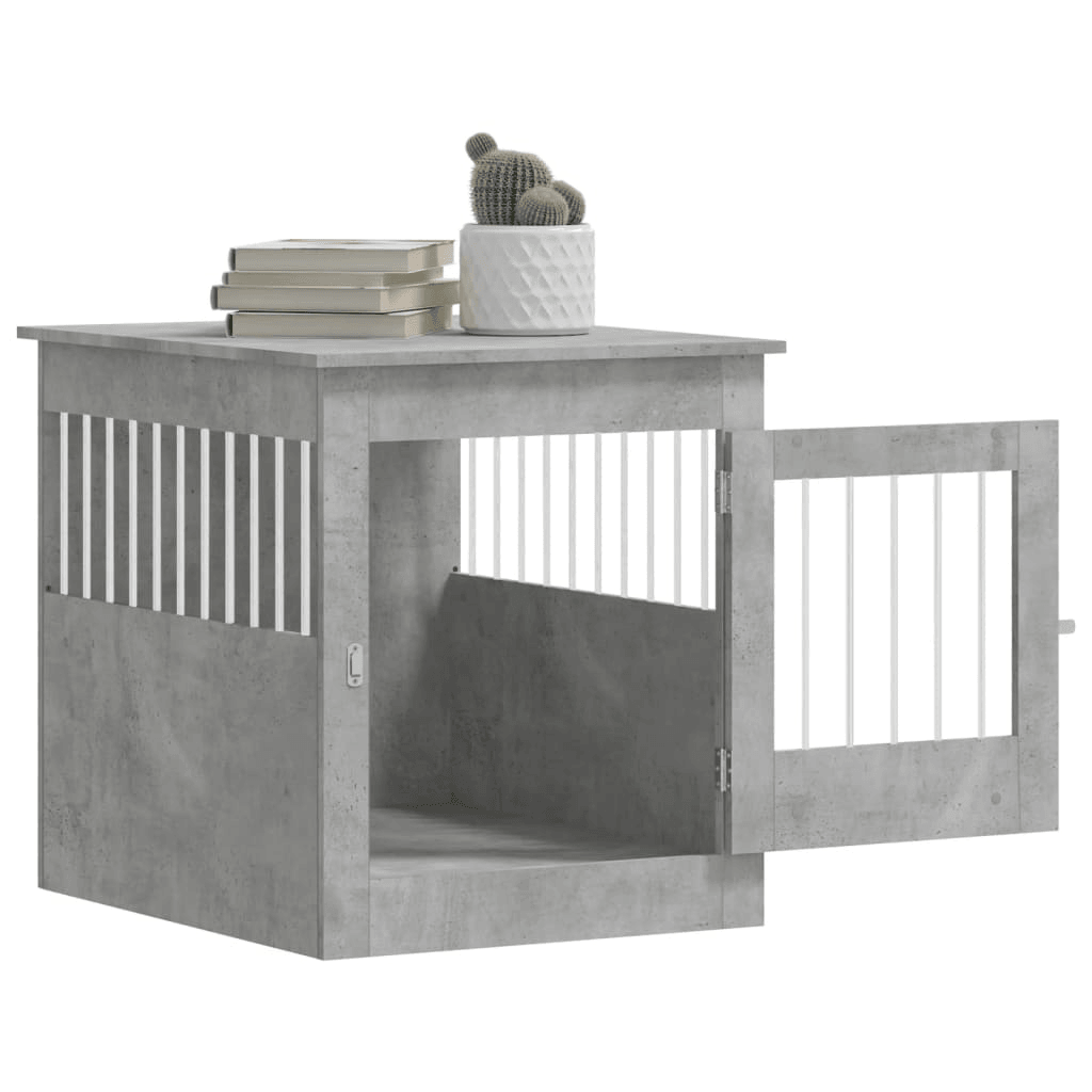 vidaXL Dog Crate Furniture Concrete Grey 64.5x80x71 cm