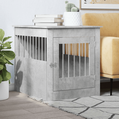 vidaXL Dog Crate Furniture Concrete Grey 64.5x80x71 cm