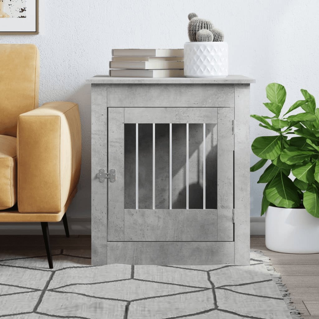 vidaXL Dog Crate Furniture Concrete Grey 64.5x80x71 cm