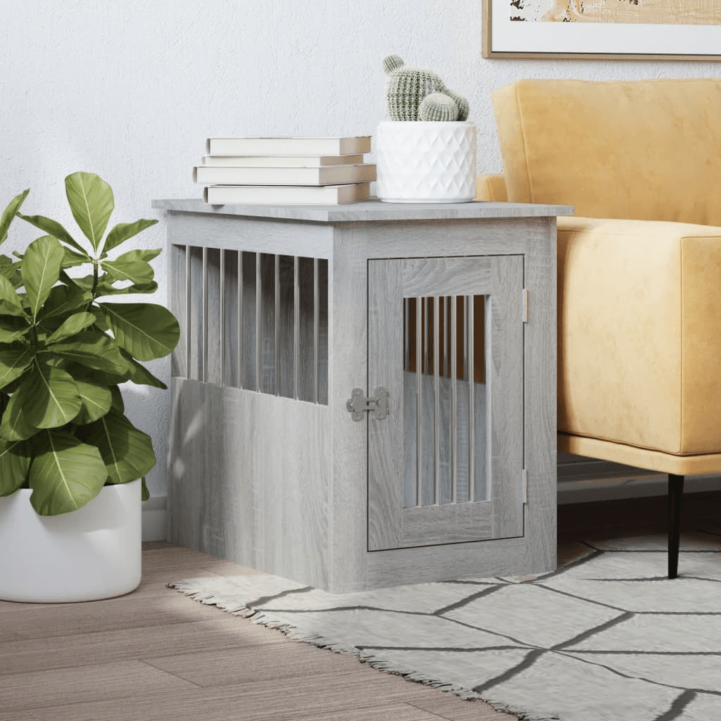 vidaXL Dog Crate Furniture Grey Sonoma 45x62x59 cm