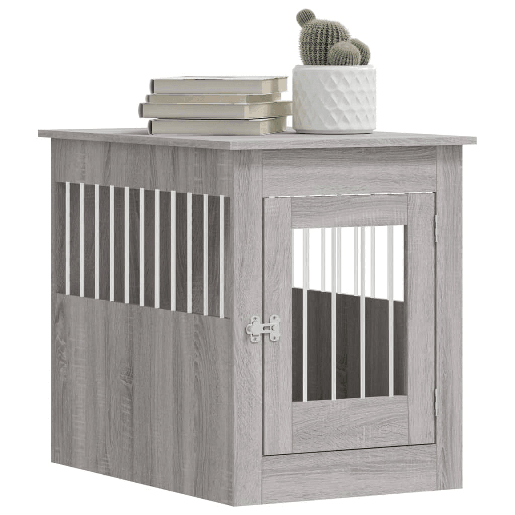 vidaXL Dog Crate Furniture Grey Sonoma 55x80x68 cm