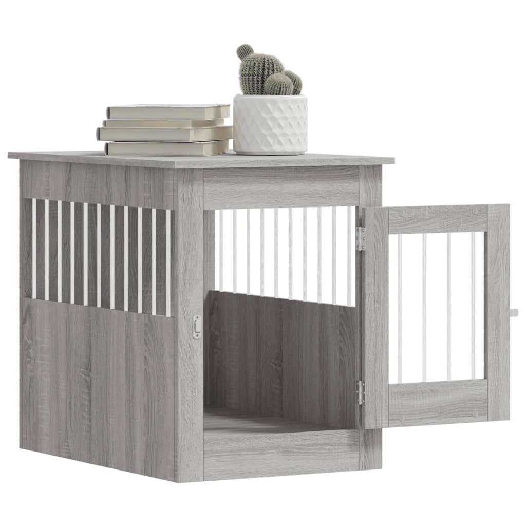 vidaXL Dog Crate Furniture Grey Sonoma 55x80x68 cm