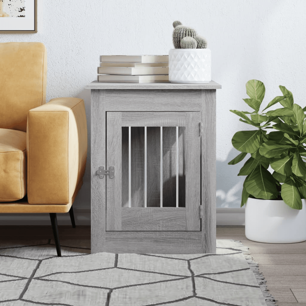 vidaXL Dog Crate Furniture Grey Sonoma 55x80x68 cm