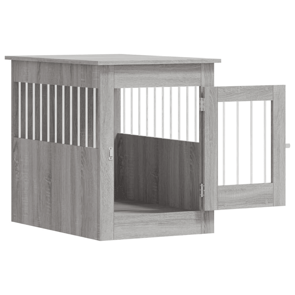 vidaXL Dog Crate Furniture Grey Sonoma 55x80x68 cm