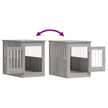 vidaXL Dog Crate Furniture Grey Sonoma 55x80x68 cm