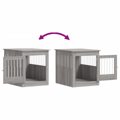 vidaXL Dog Crate Furniture Grey Sonoma 64.5x80x71 cm 