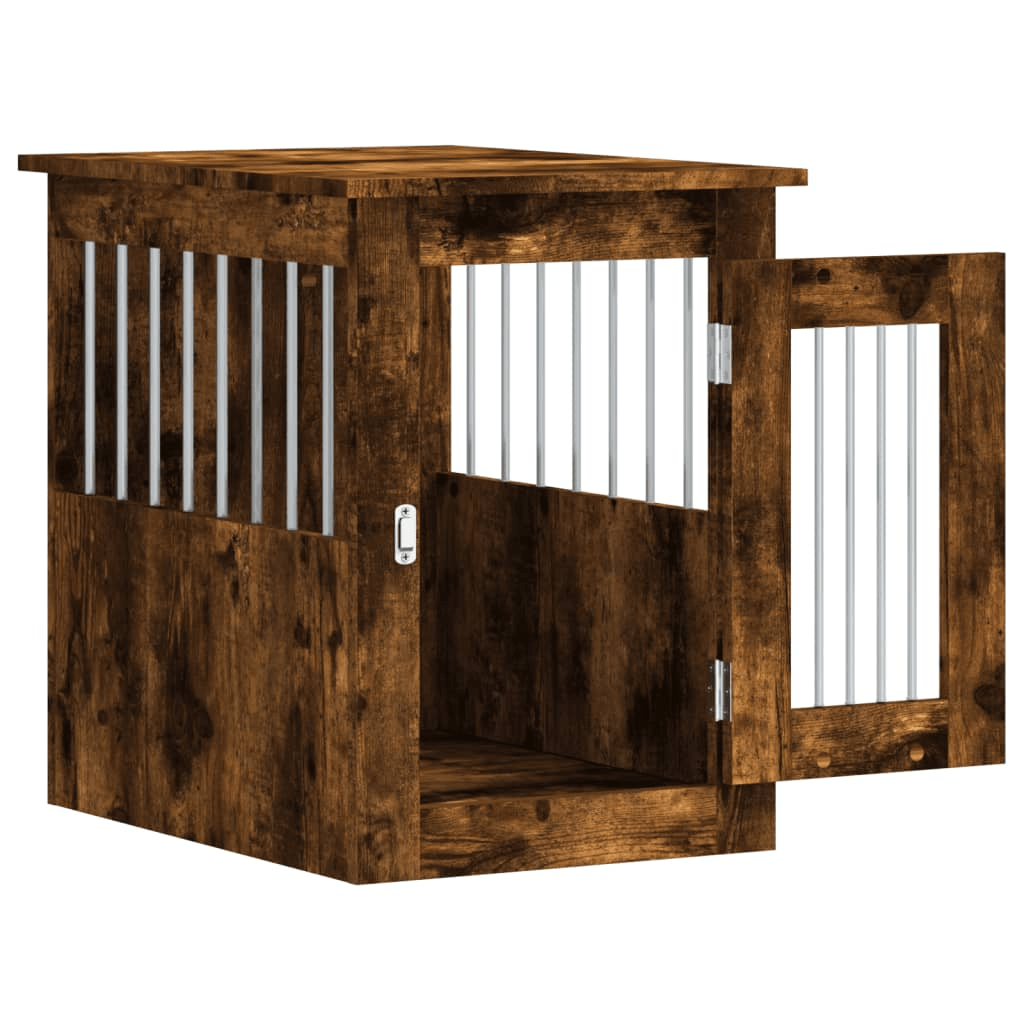 vidaXL Dog Crate Furniture Smoked Oak 45x62x59 cm