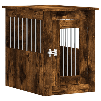 vidaXL Dog Crate Furniture Smoked Oak 45x62x59 cm