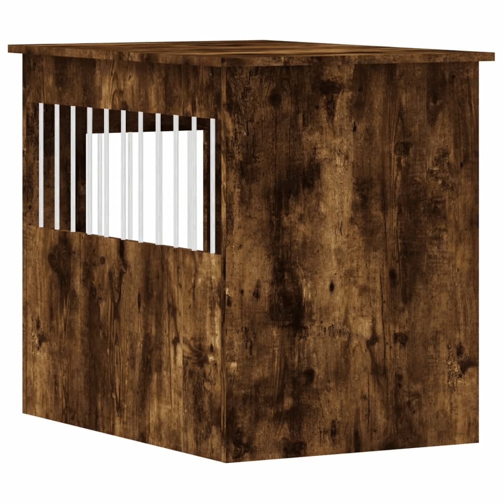 VidaXL Dog Crate Furniture | Smoked Oak 55x80x68 cm - FluffePet