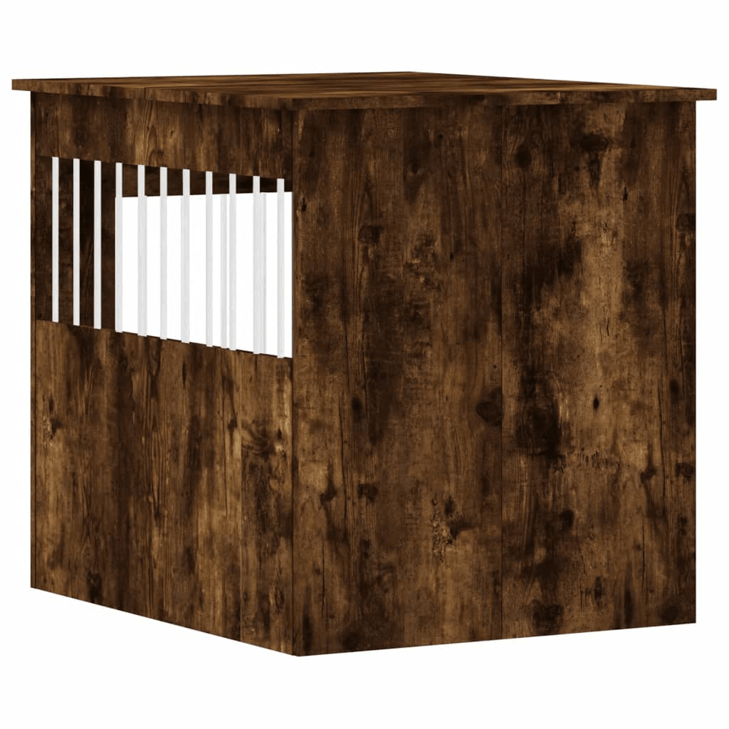 VidaXL Dog Crate Furniture | Smoked Oak 64.5x80x71 cm - FluffePet