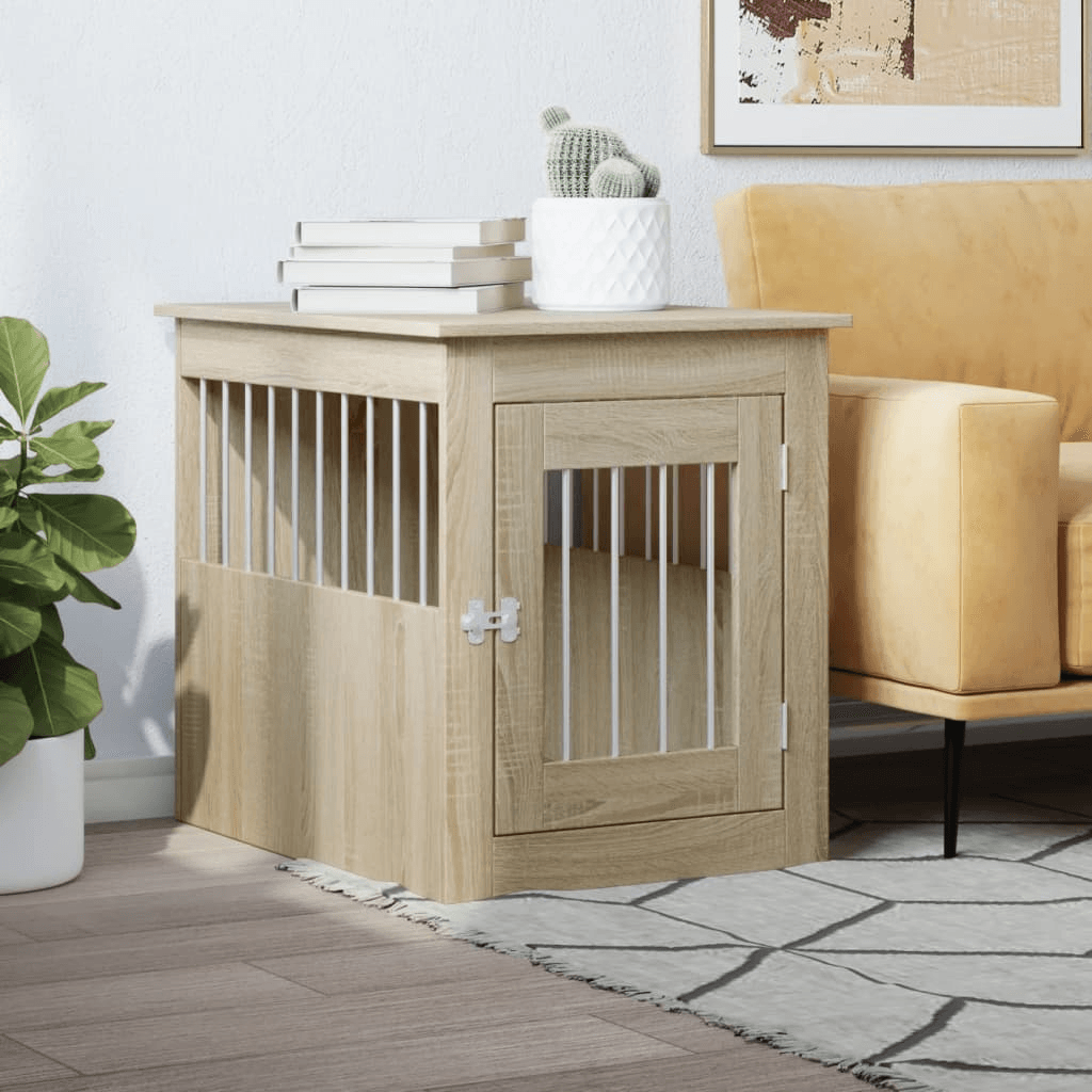 vidaXL Dog Crate Furniture Sonoma Oak 45x62x59 cm