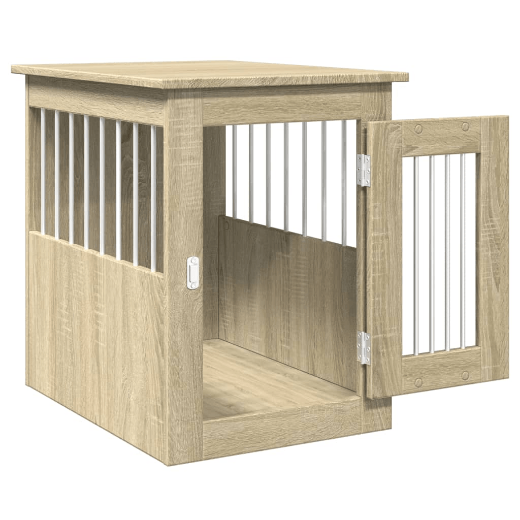 VidaXL Dog Crate Furniture | Sonoma Oak 45x62x59 cm - FluffePet