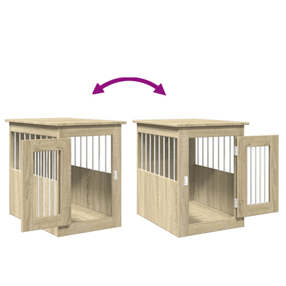 VidaXL Dog Crate Furniture | Sonoma Oak 45x62x59 cm - FluffePet