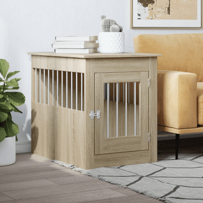 vidaXL Dog Crate Furniture Sonoma Oak 55x75x65 cm