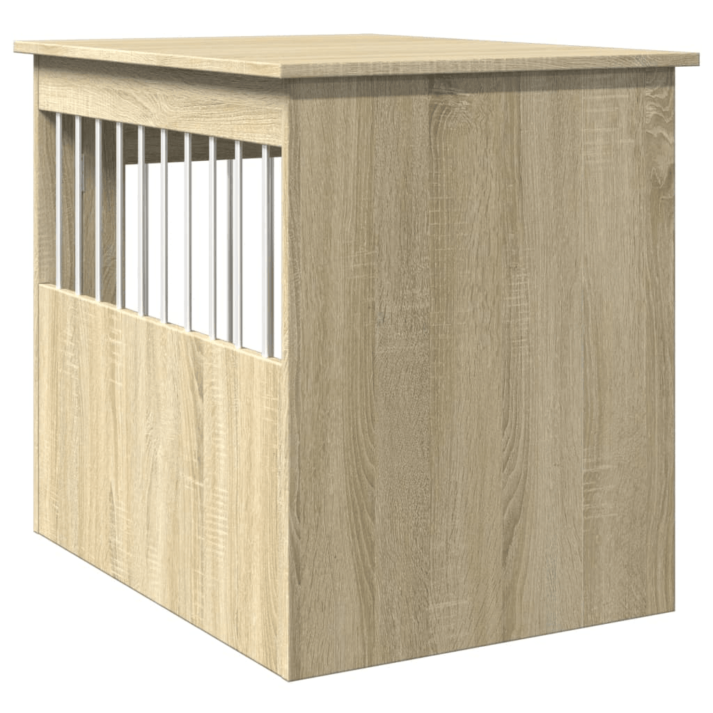 VidaXL Dog Crate Furniture | Sonoma Oak 55x75x65 cm - FluffePet